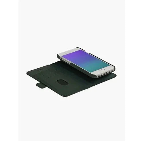 Dbramante1928 New York Leather Folio Case iPhone SE 3rd / 2nd / 8 / 7 Evergreen - BONUS Screen Protector