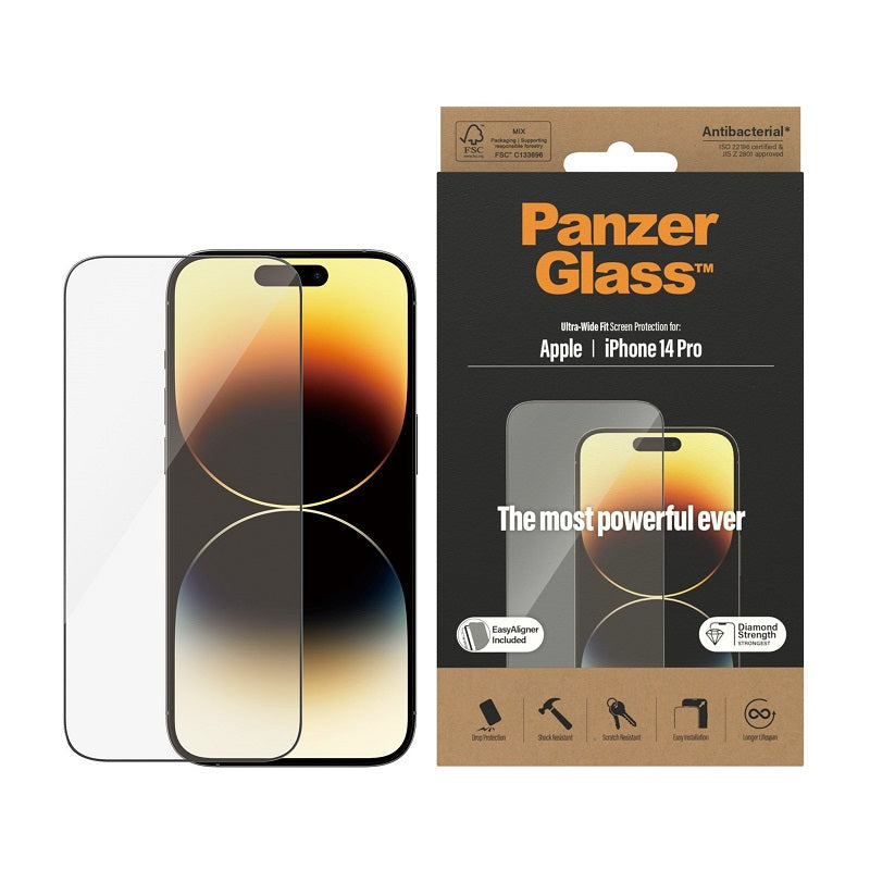 PanzerGlass UltraWide Fit Screen Protector For iPhone 14 Pro