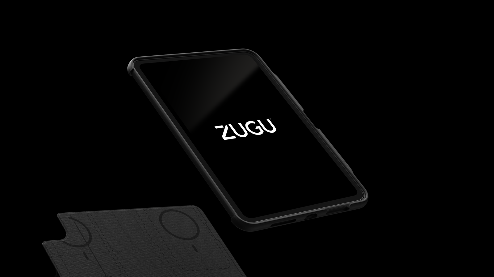 ZUGU 360 case detached view front he back folio