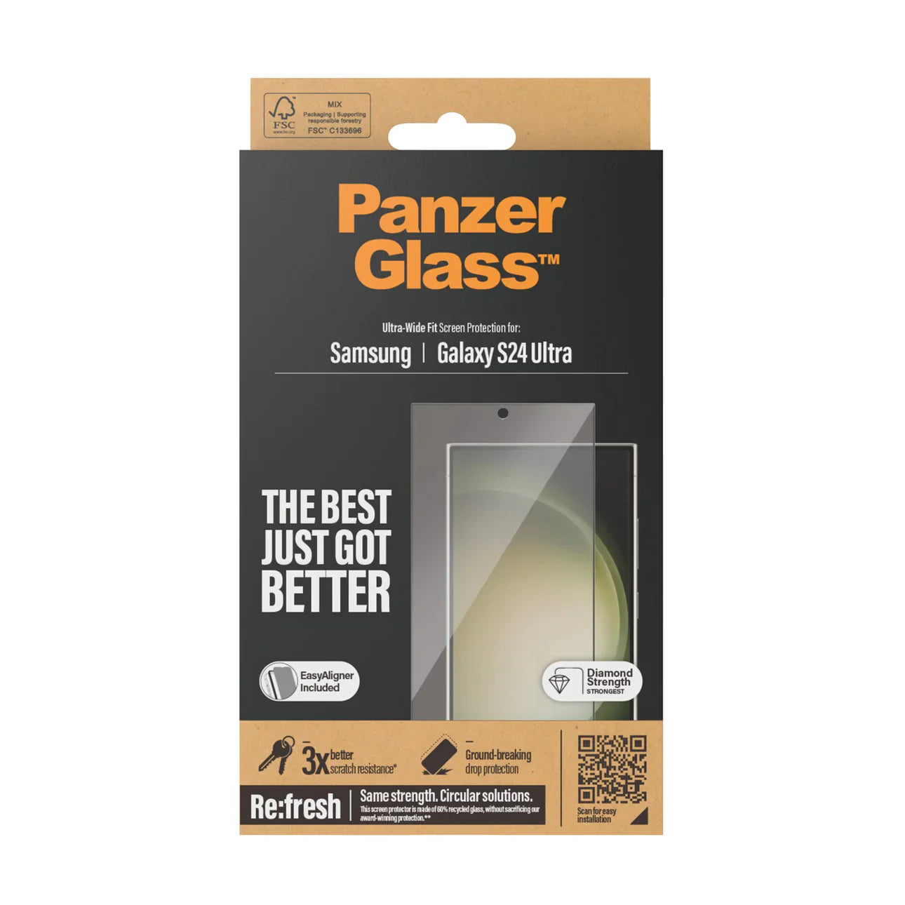 PanzerGlass Ultra Wide Screen Protector S24 Ultra 6.8 inch - Clear - Mac Addict