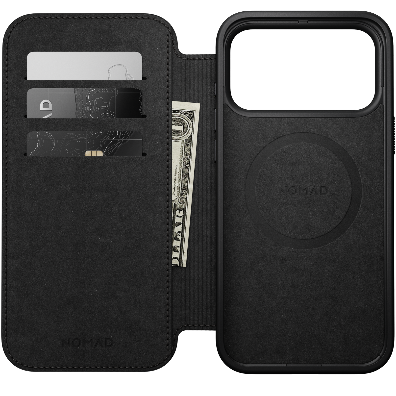 Modern Leather Folio Case for iPhone 18 Pro Max 6.9 in Brown Ecco - Nomad