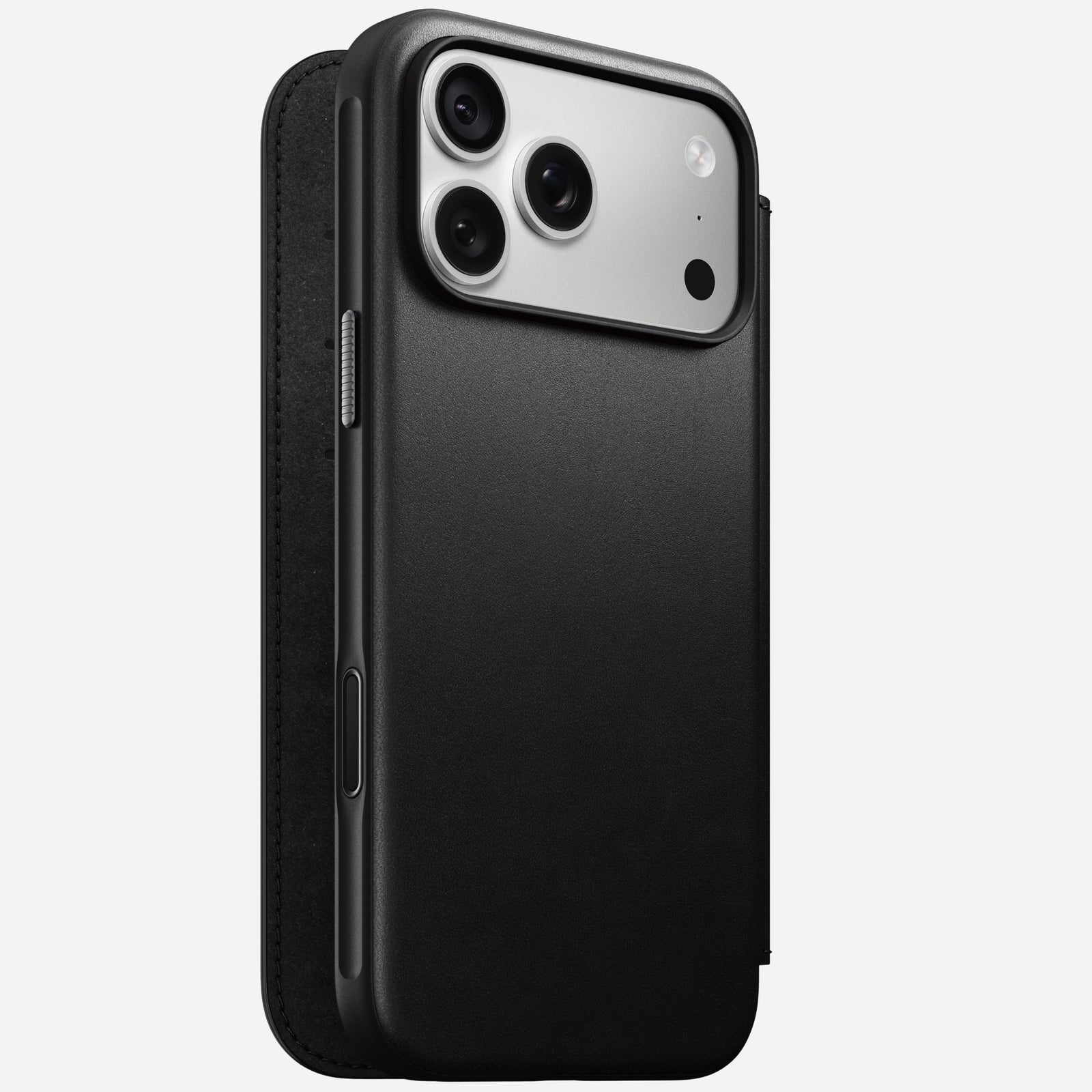 Modern Leather Folio Case for iPhone 18 Pro Max 6.9 in Black Ecco - Nomad