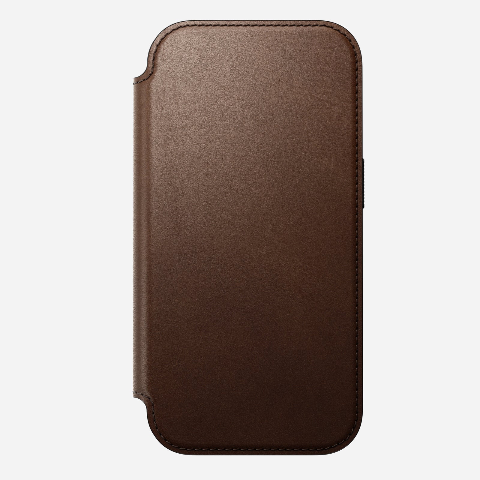 Modern Leather Folio Case for iPhone 18 Pro 6.3 in Brown Ecco - Nomad