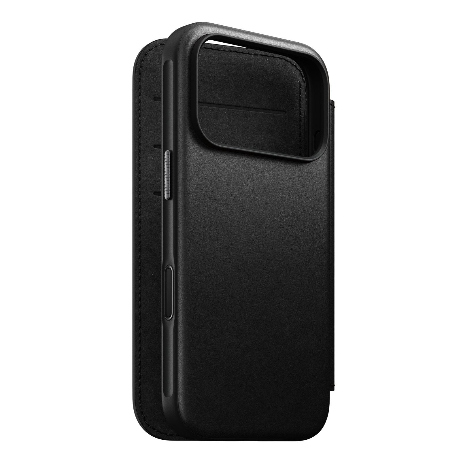 Modern Leather Folio Case for iPhone 18 Pro 6.3 in Black Ecco - Nomad