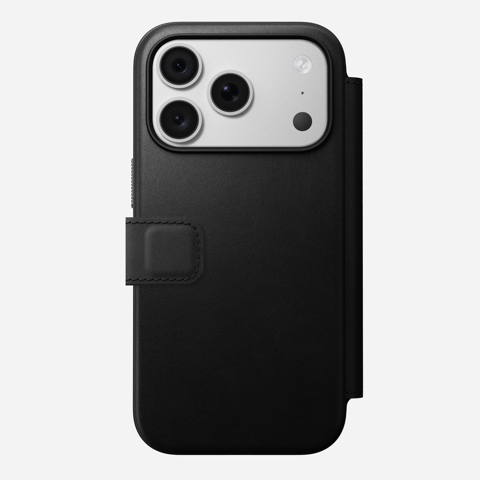 Modern Leather Folio Case for iPhone 18 Pro 6.3 in Black Ecco - Nomad