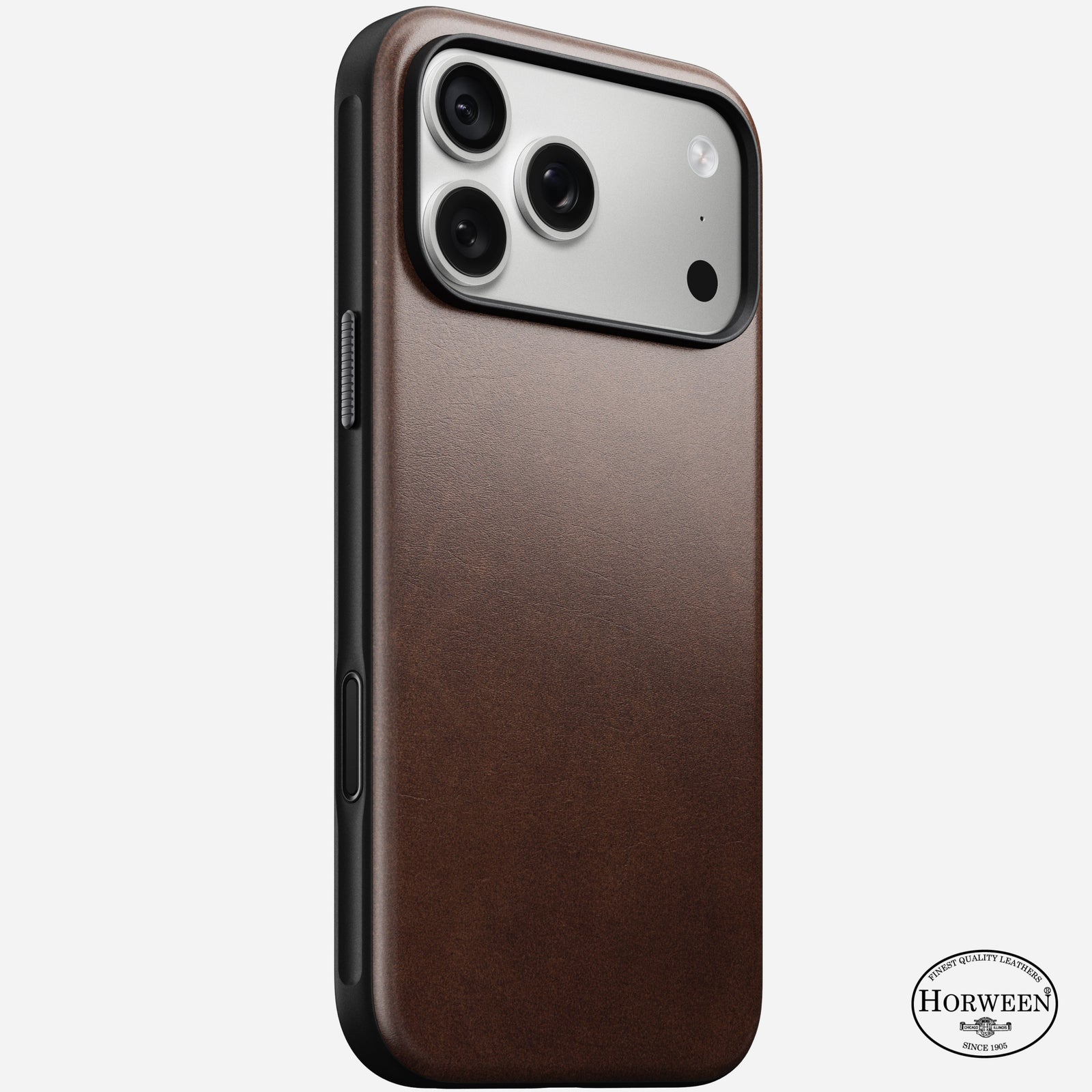 Modern Horween Leather Case for iPhone 18 Pro Max 6.9 in Rustic Brown Horween - Nomad