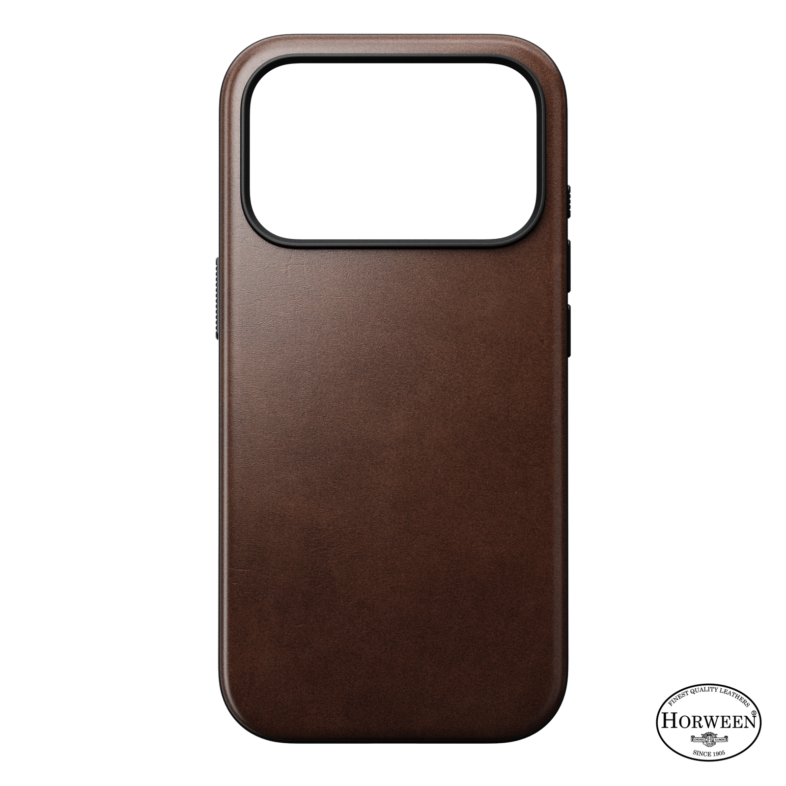 Modern Horween Leather Case for iPhone 18 Pro 6.3 in Rustic Brown Horween - Nomad