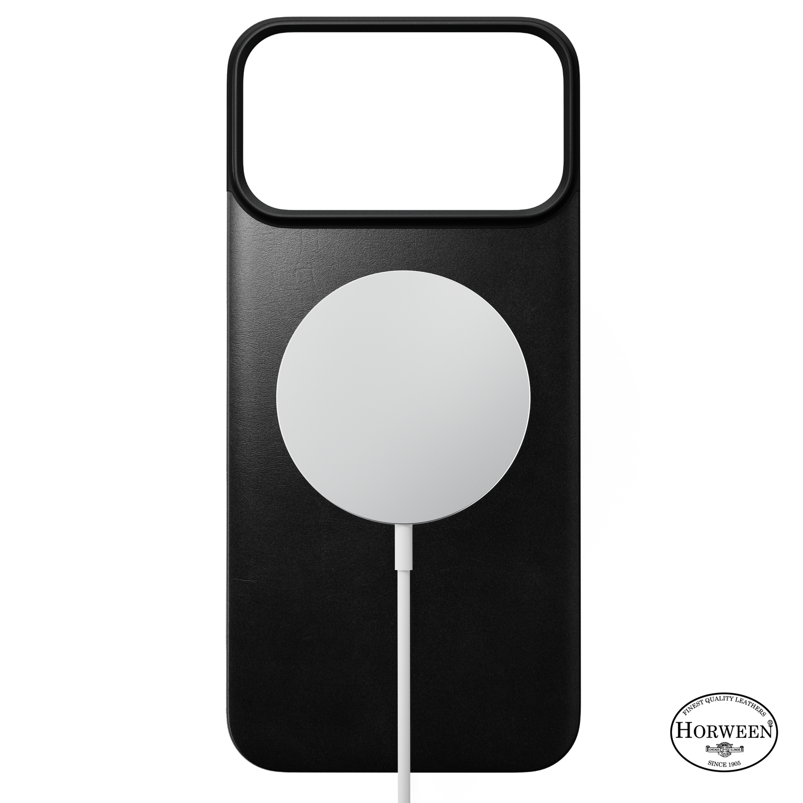 Magnetic Leather Back Case for iPhone 18 Pro Max 6.9 in Black Horween - Nomad