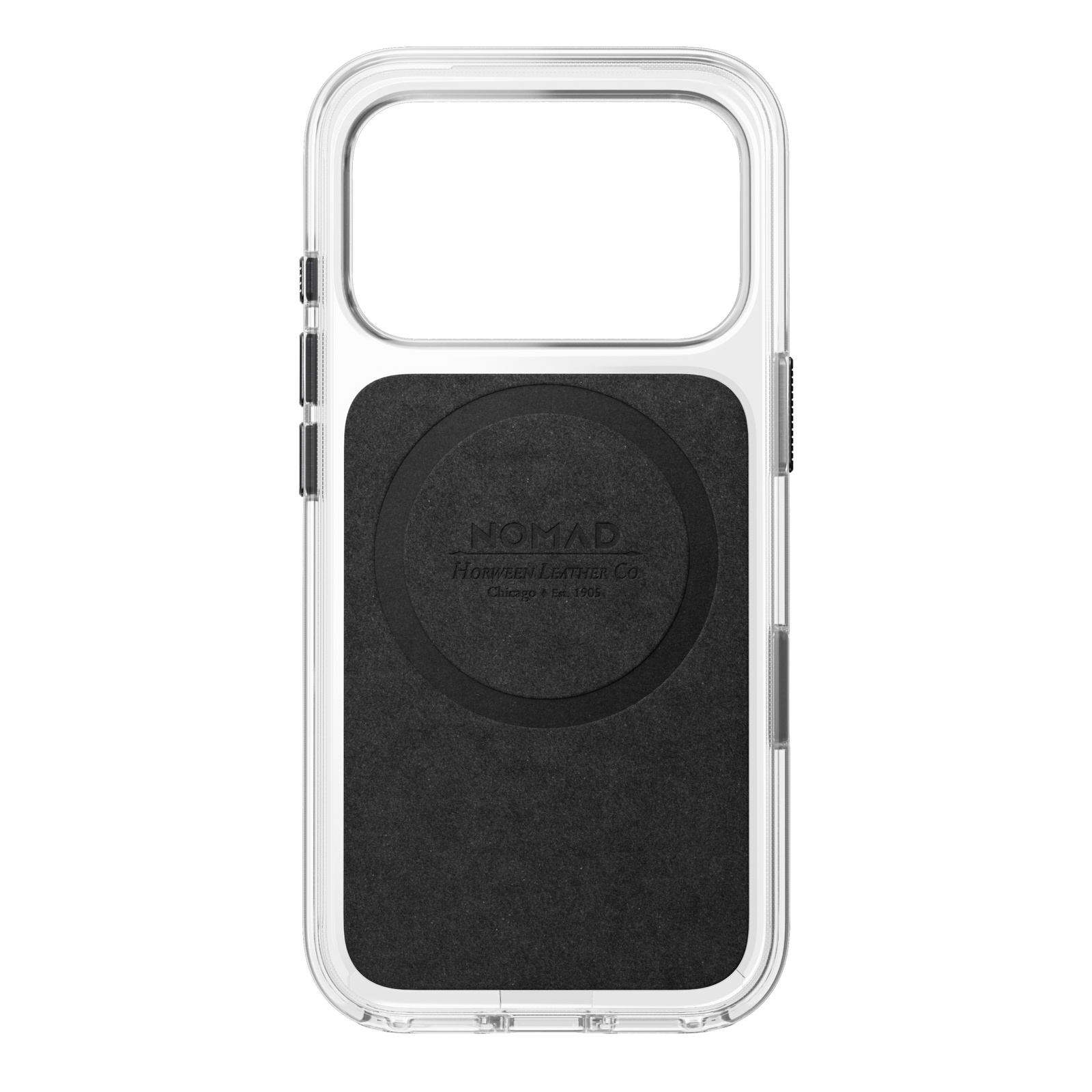 Clear + Leather Case for iPhone 18 Pro 6.3 in Black Horween - Nomad