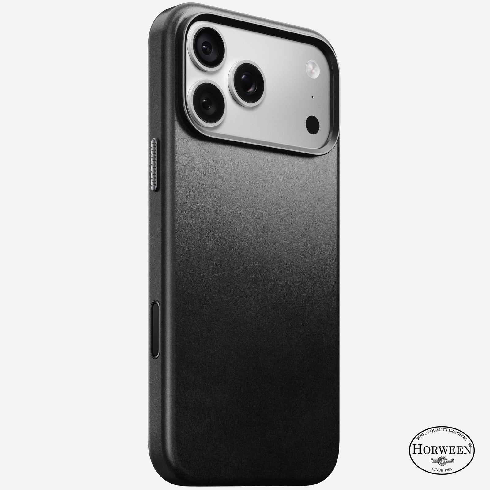 Traditional Horween Leather Case for iPhone 18 Pro Max 6.9 in Black Horween - Nomad