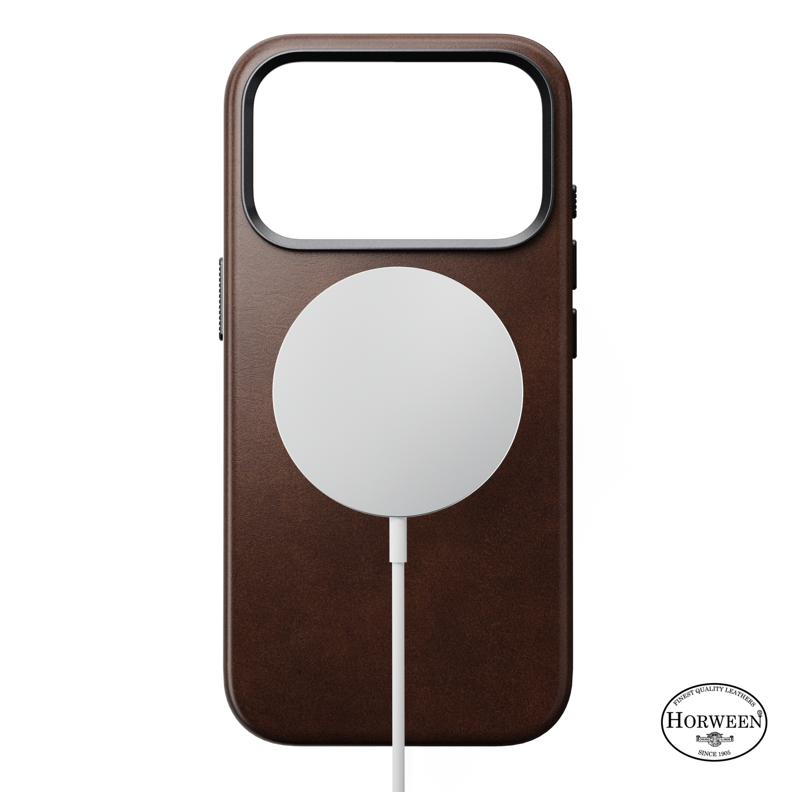 Traditional Horween Leather Case for iPhone 18 Pro 6.3 in Rustic Brown Horween - Nomad