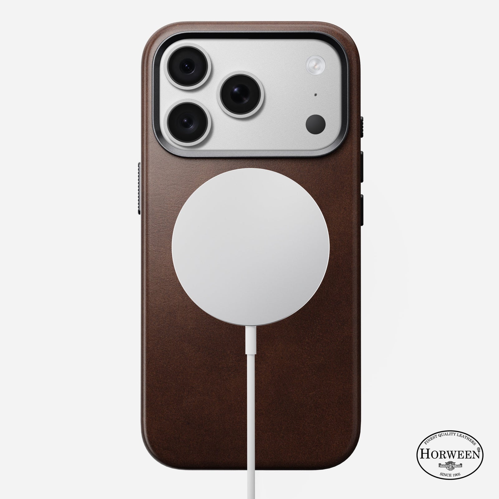 Traditional Horween Leather Case for iPhone 18 Pro 6.3 in Rustic Brown Horween - Nomad