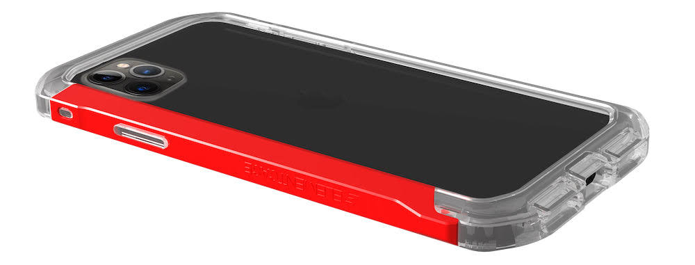 Element Case Rail Protective Slim Bumper Case For iPhone 11 Pro - Clear Red