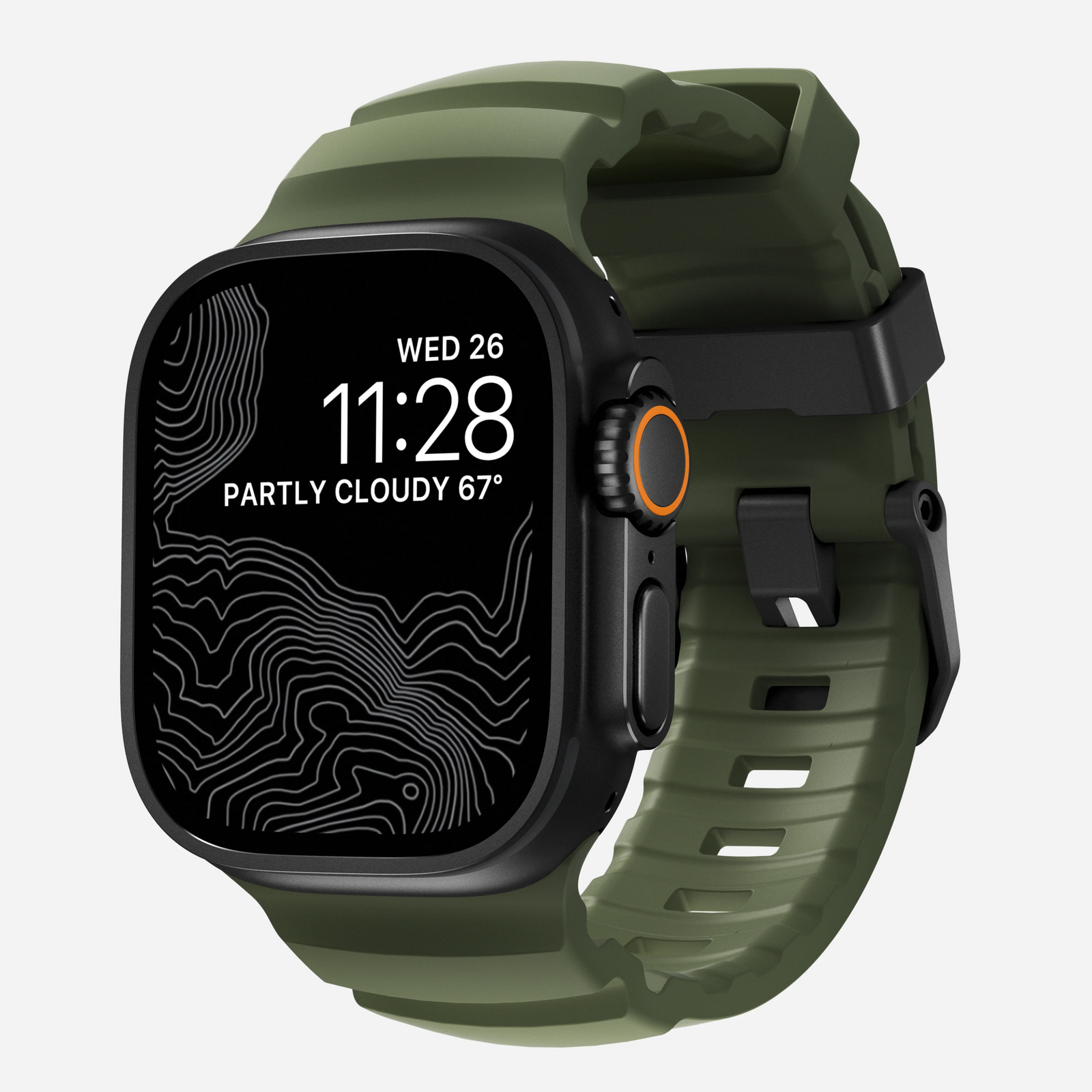 Nomad Rocky Point Band for Apple Watch 44-46-Ultra - Forest Green (Black Hardware)