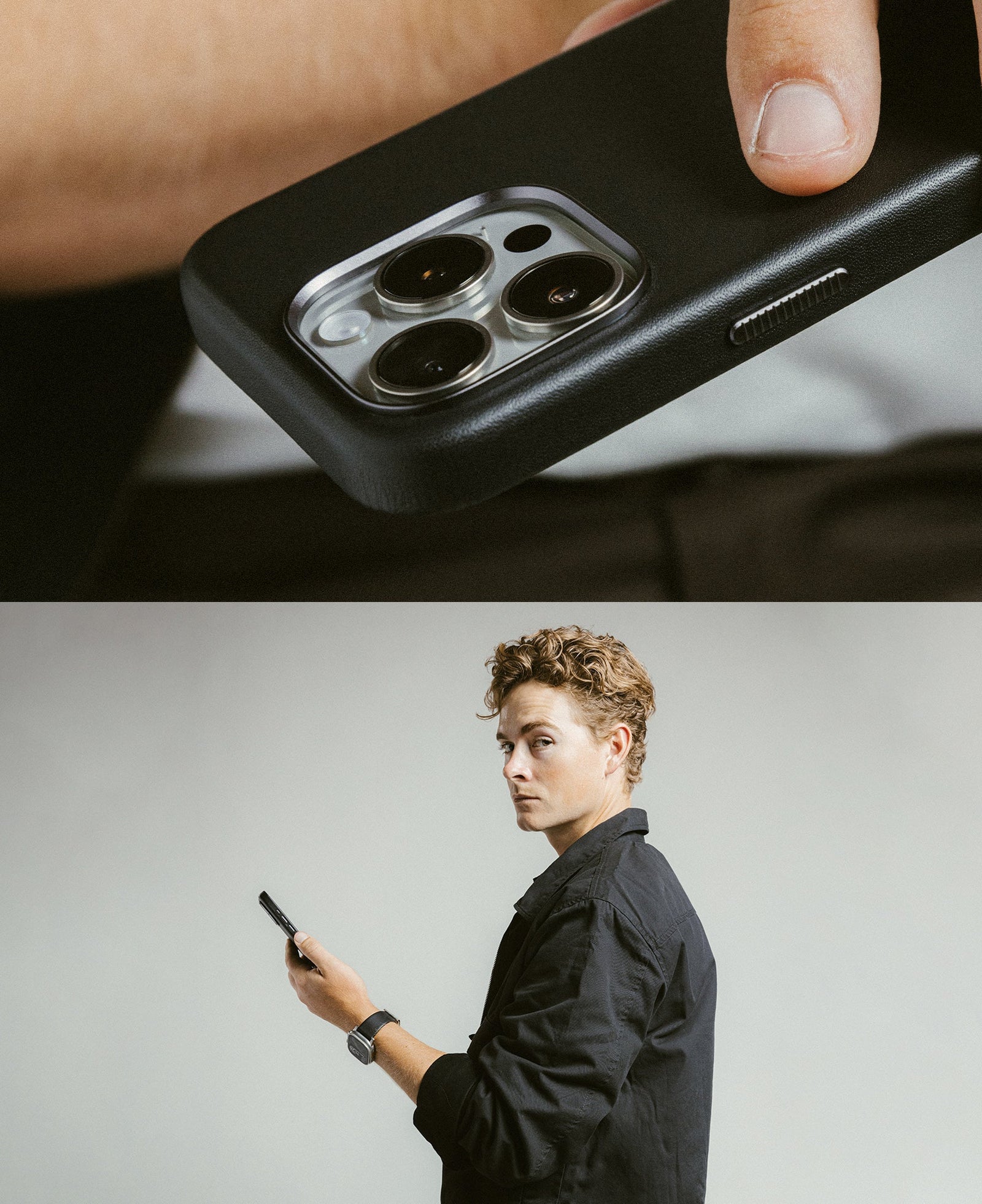 Nomad Traditional Premium Leather Case iPhone 16 Pro Max 6.9 - Black - Mac Addict