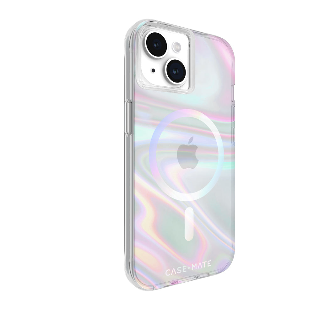 Case-Mate Soap Bubble MagSafe Case For iPhone 16e / 15 / 14 / 13 Standard - Iridescent