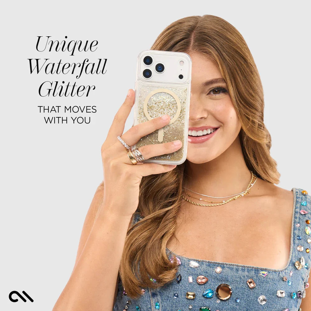 Case-Mate Waterfall MagSafe Case For iPhone 17 Pro - Gold