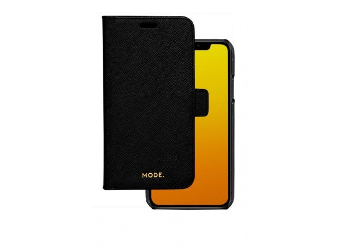 Dbramante1928 New York Leather Folio Case iPhone XS Max -Night Black