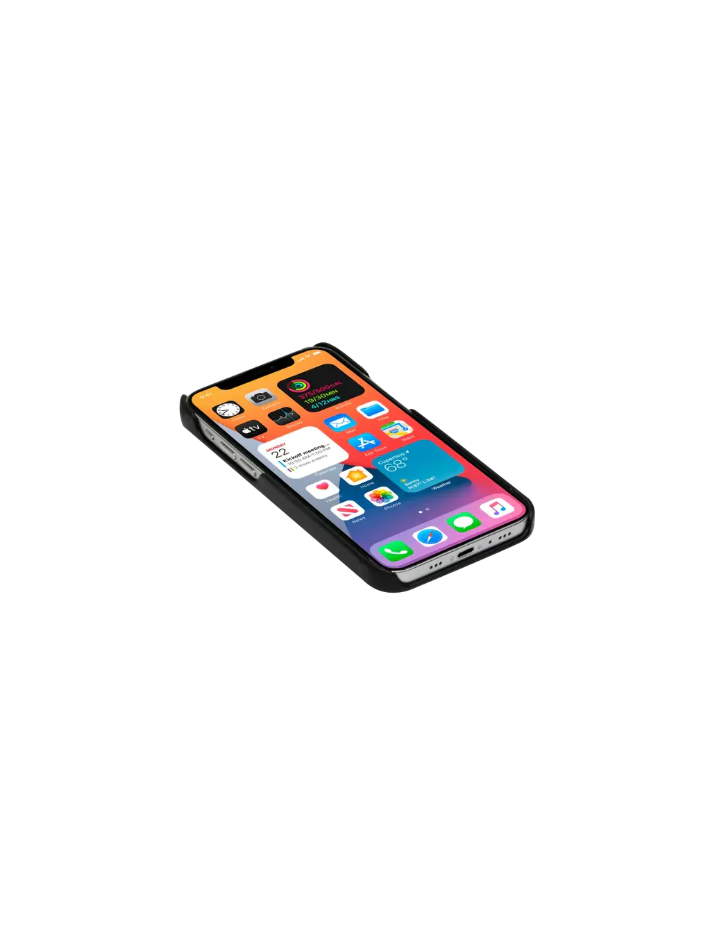 Dbramante1928 Lynge Leather Folio Case iPhone 12 / 12 Pro - Black