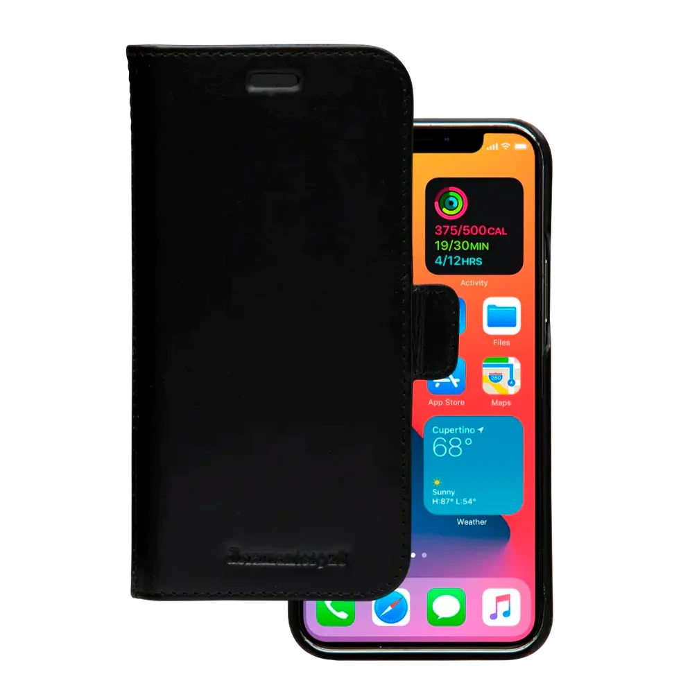 Dbramante1928 Lynge Leather Folio Case iPhone 12 / 12 Pro - Black