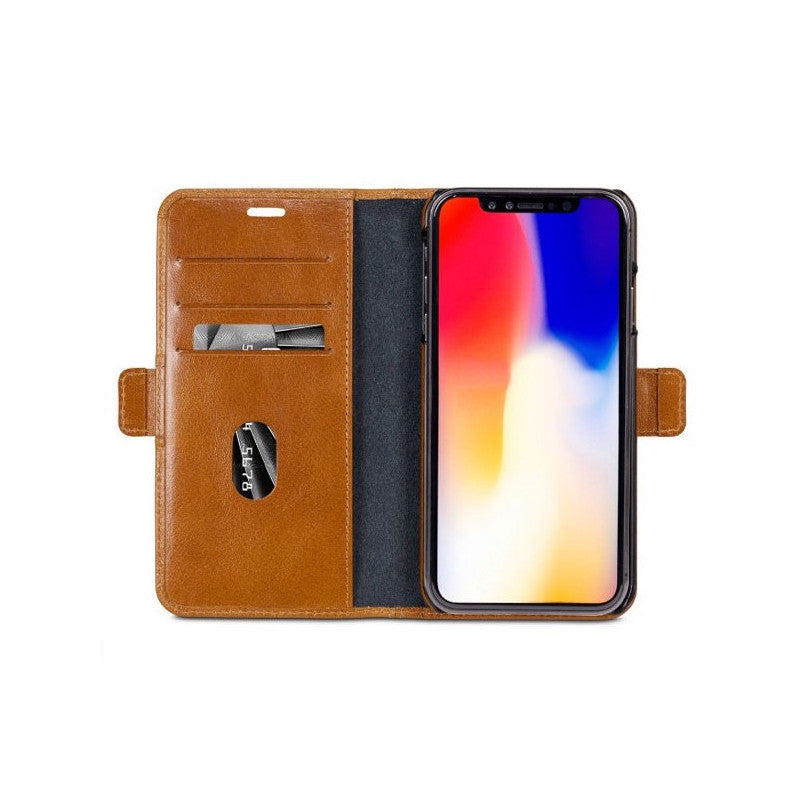 Dbramante1928 Lynge Leather Folio Case iPhone XS Max - Tan