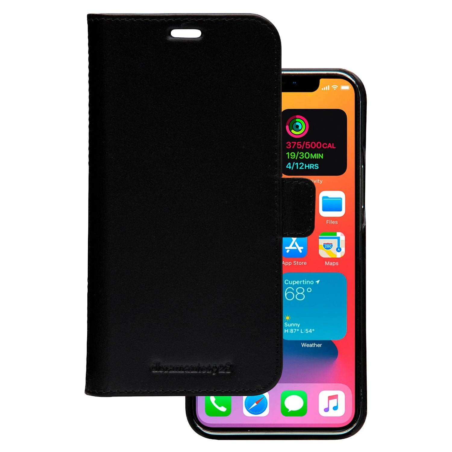 Dbramante1928 Lynge Leather Folio Case iPhone 12 Pro Max 6.7 inch - Black