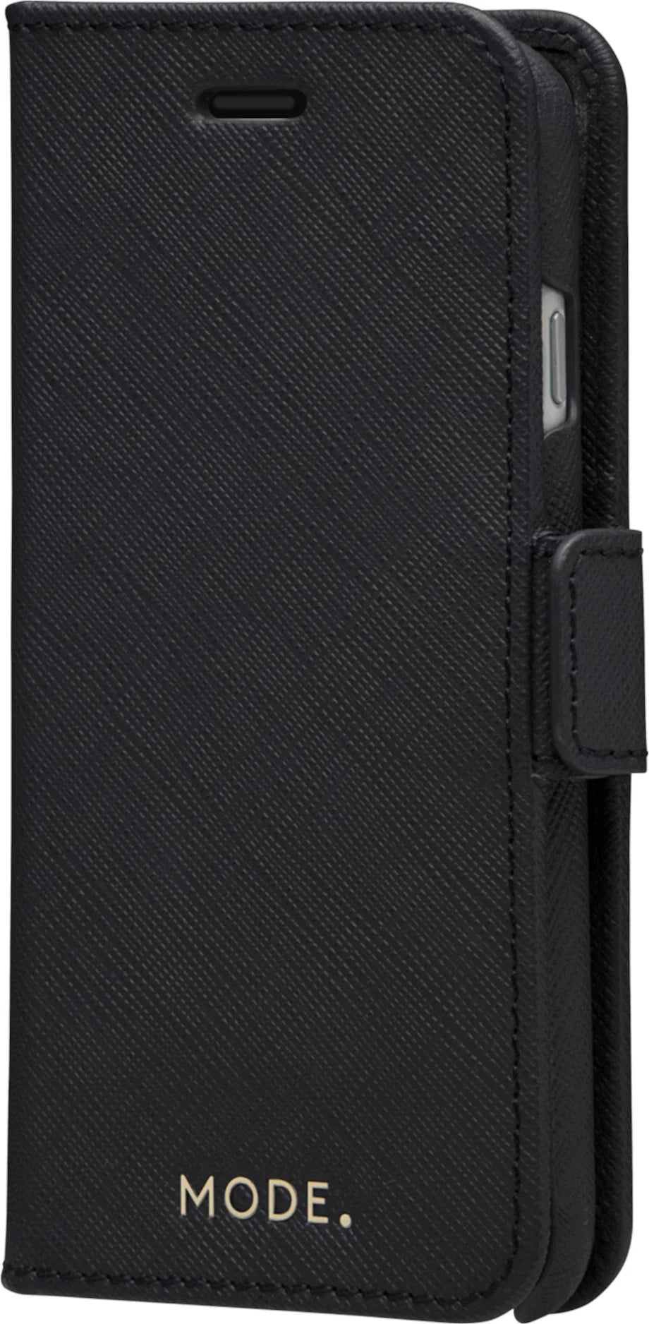 Dbramante1928 New York Leather Folio Case iPhone SE 3rd / 2nd / 8 / 7 Night Black - BONUS Screen Protector