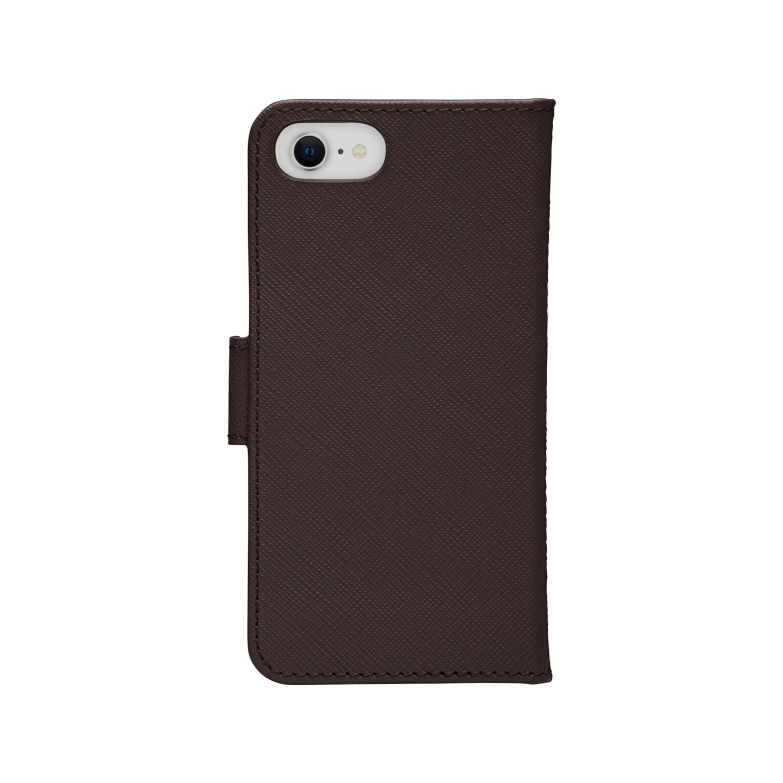 Dbramante1928 New York Leather Folio Case iPhone SE 3rd / 2nd / 8 / 7 Dark Chocolate - BONUS Screen Protector