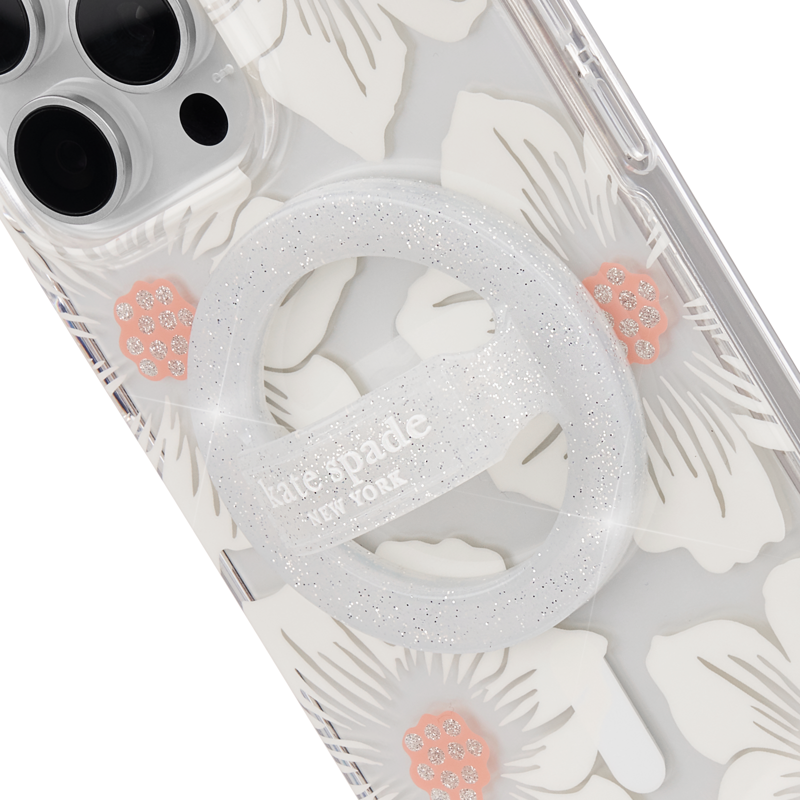 Kate Spade Magnetic Loop Grip For MagSafe - Sparkle Silver