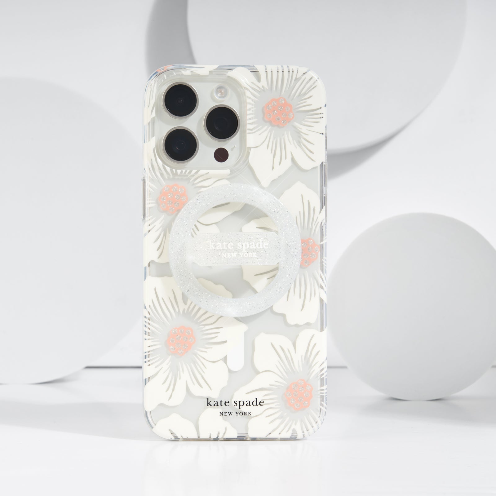 Kate Spade Magnetic Loop Grip For MagSafe - Sparkle Silver