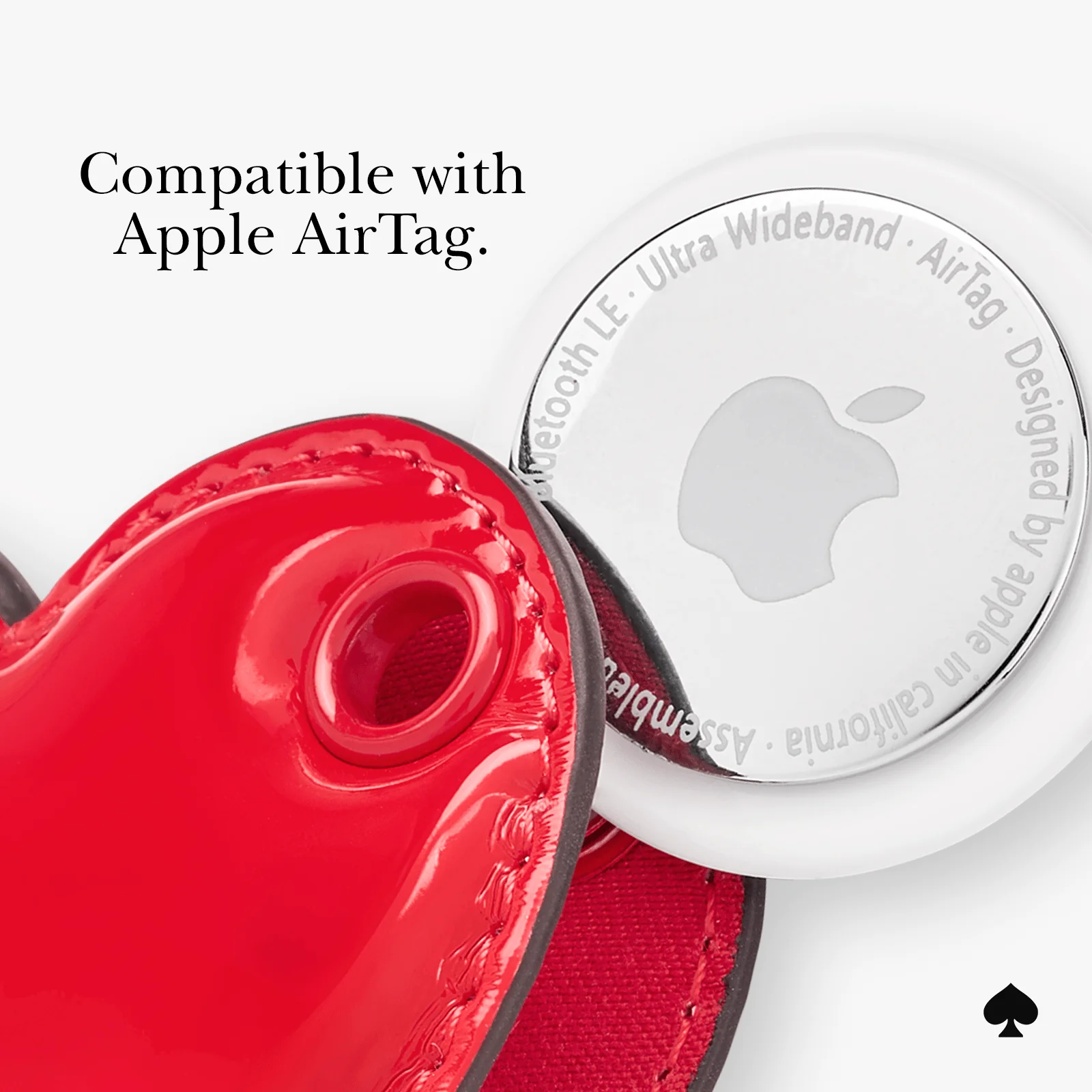Kate Spade Heart Charm Keychain for AirTag - Mac Addict