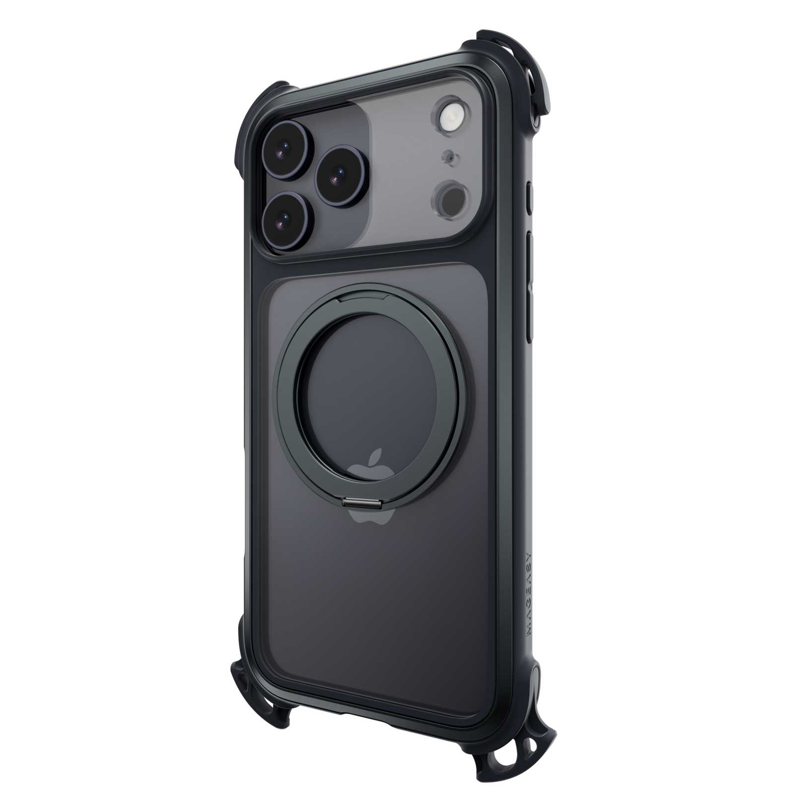 Mageasy Odyssey Ultra M 360 Tough Case & Stand & Lanyard for iPhone 17 Pro Max -Midnight Black - Mac Addict