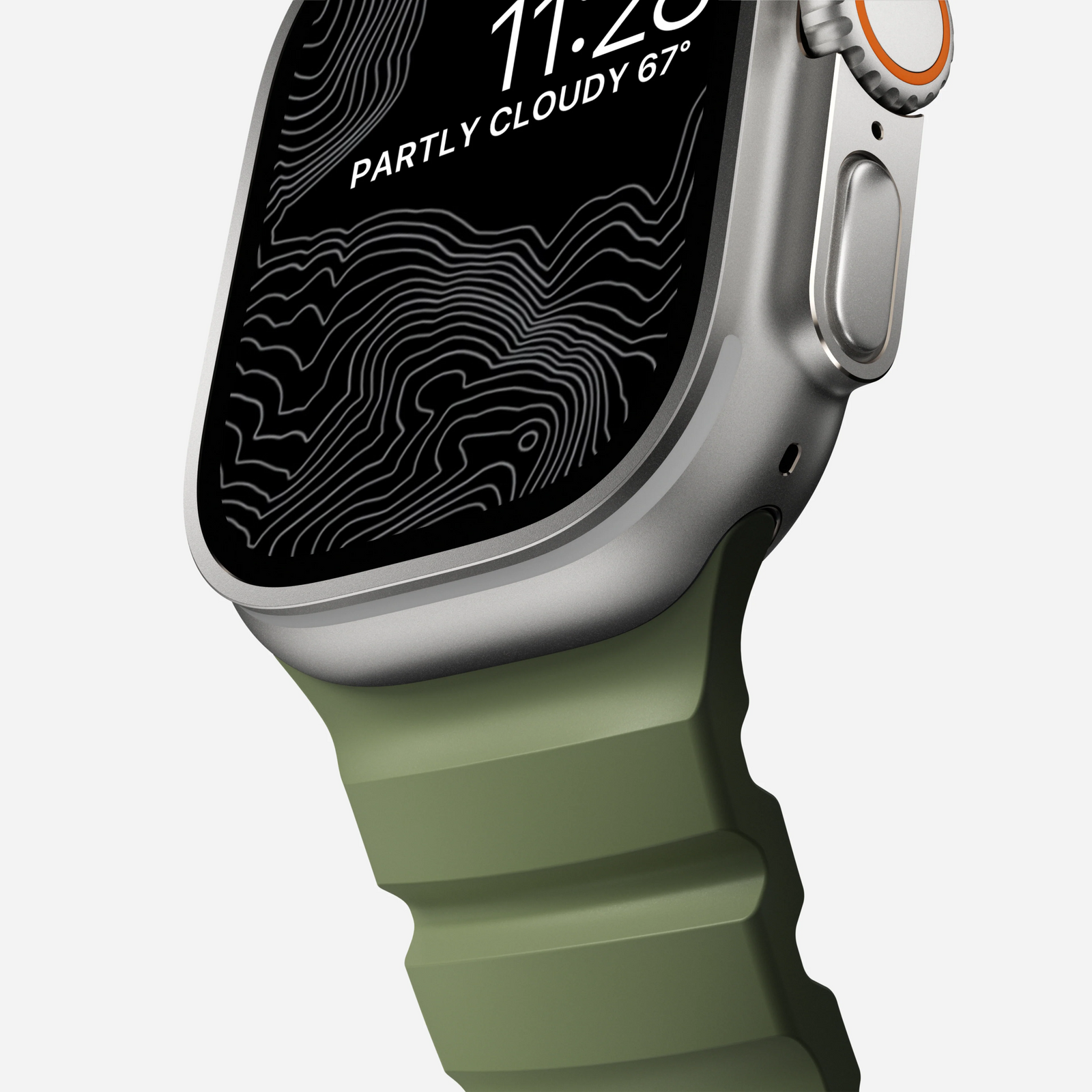 Nomad Rocky Point Band for Apple Watch 44-46-Ultra - Forest Green (Natural Hardware)