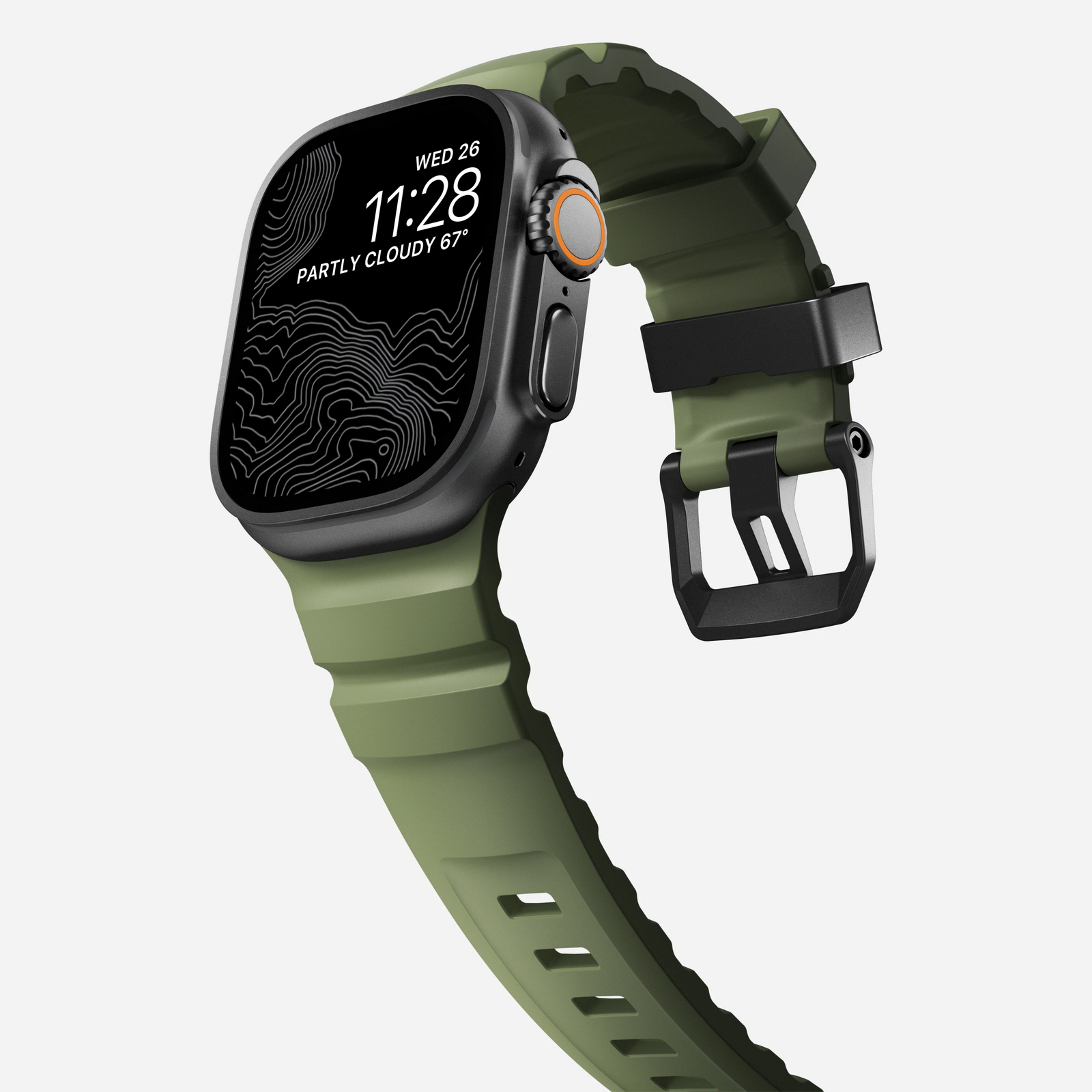 Nomad Rocky Point Band for Apple Watch 44-46-Ultra - Forest Green (Black Hardware)