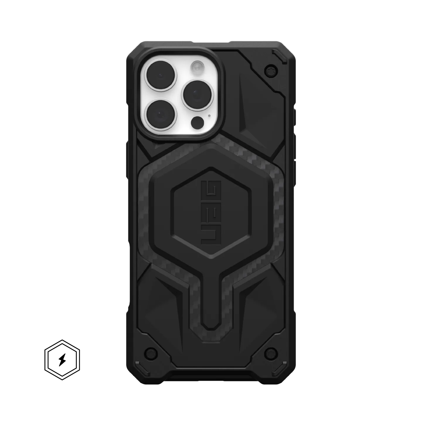 UAG Monarch Pro iPhone 16 Pro 6.3 Case & MagSafe - Carbon Fibre Black