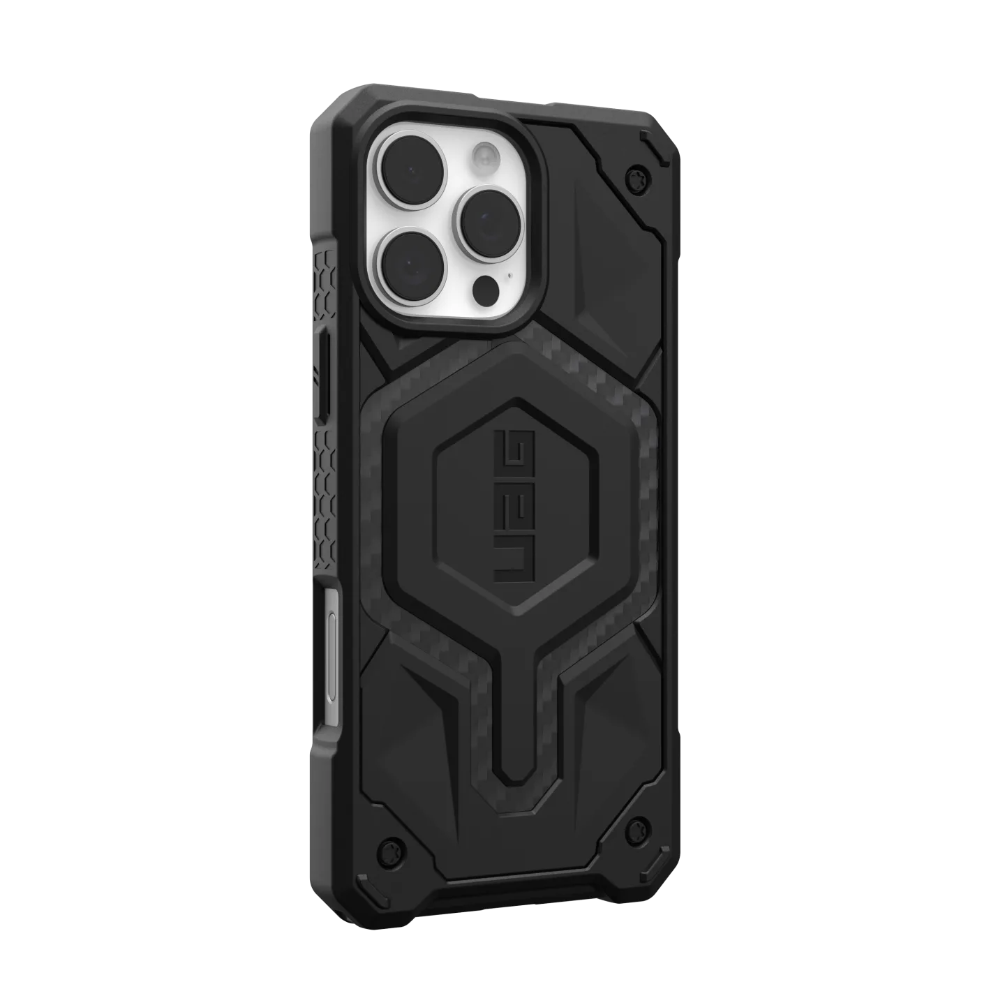 UAG Monarch Pro iPhone 16 Pro 6.3 Case & MagSafe - Carbon Fibre Black