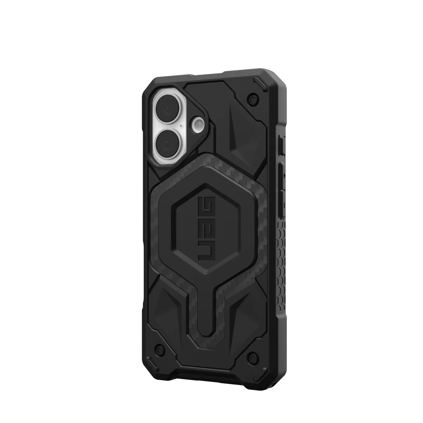 UAG Monarch Pro iPhone 16 6.1 Standard Case & MagSafe - Carbon Fibre Black