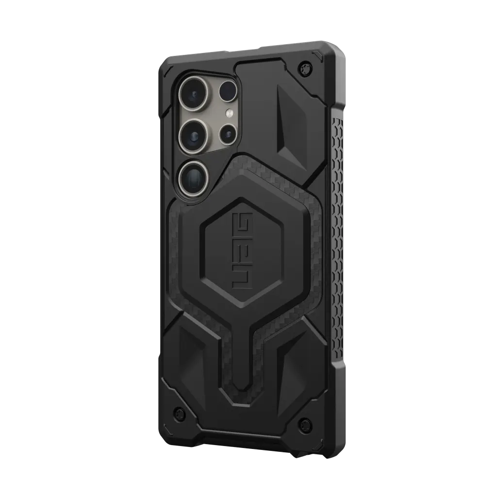 UAG Monarch Pro Rugged Case & Magnet Samsung S24 Ultra 5G 6.8 - Carbon Fibre - Mac Addict