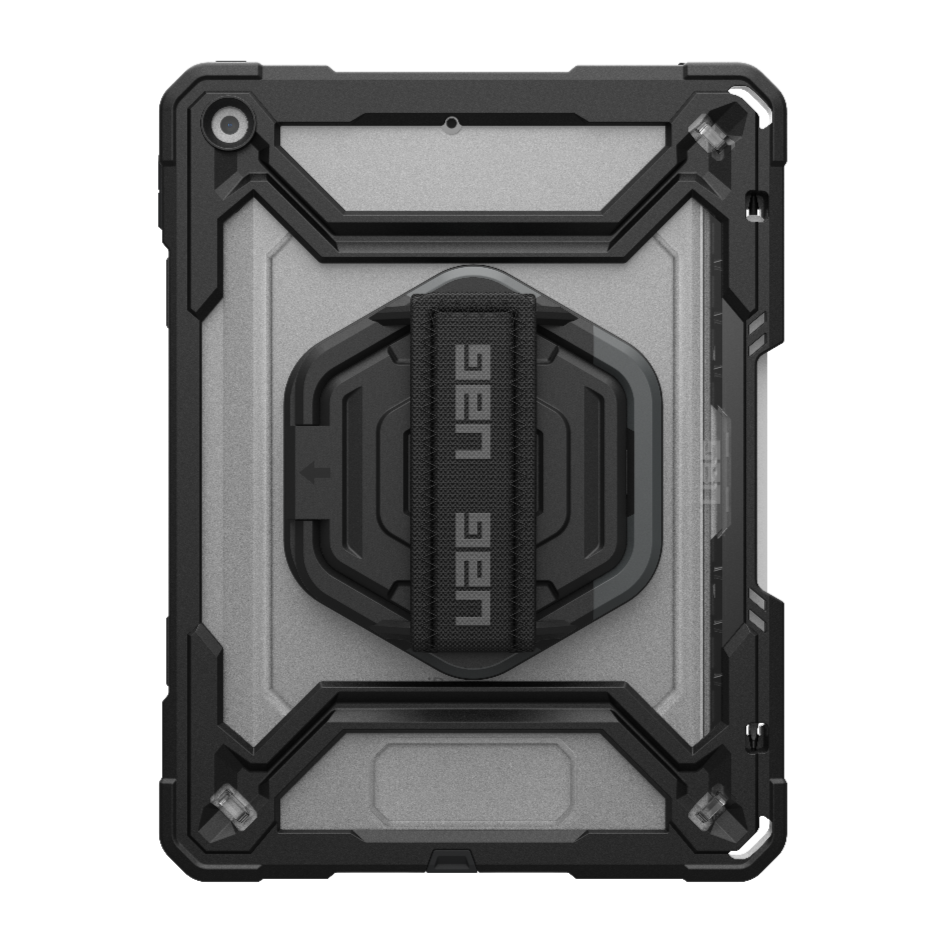 UAG Plasma Tough Case iPad 9 / 8 / 7 10.2 Kickstand & Handstrap - Black