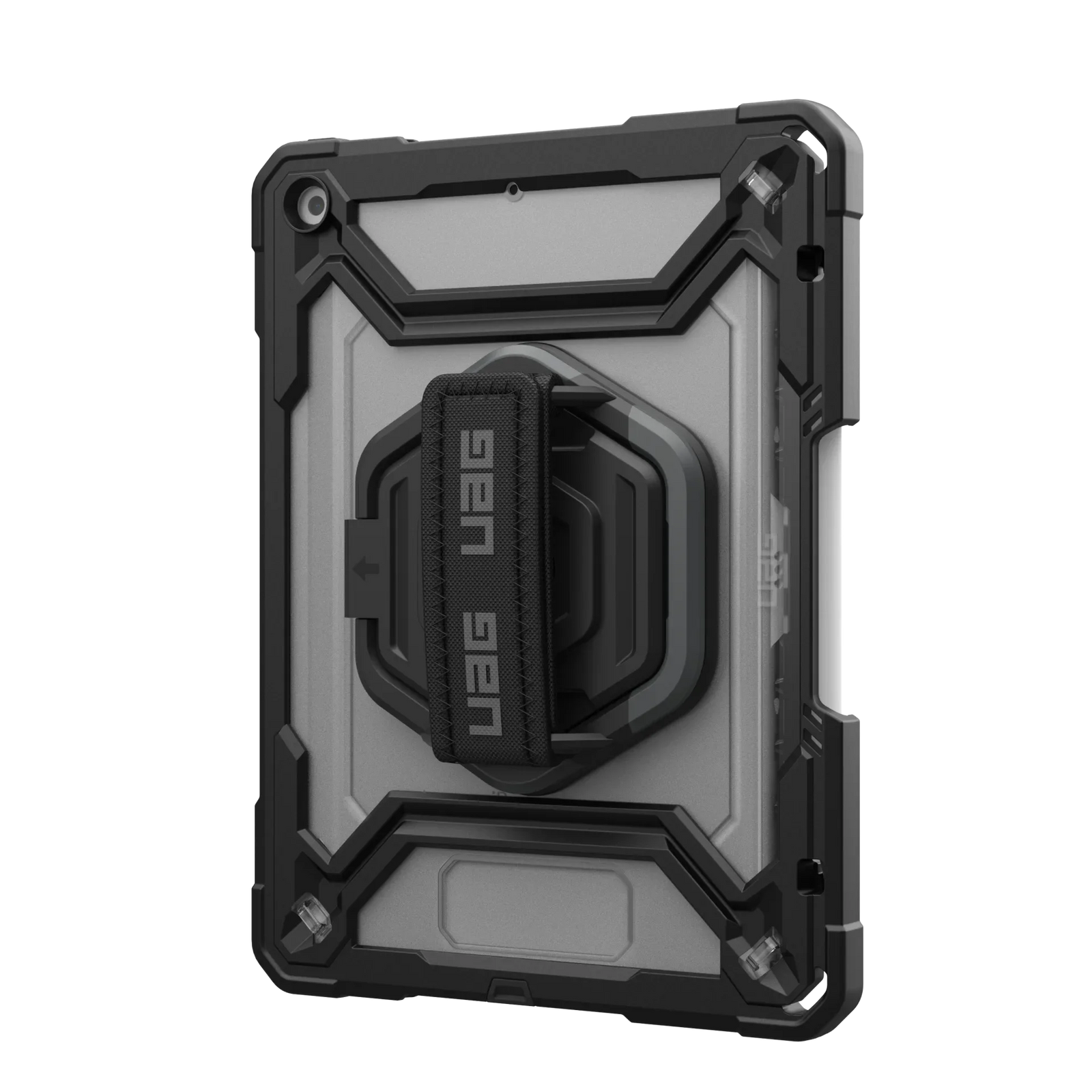 UAG Plasma Tough Case iPad 9 / 8 / 7 10.2 Kickstand & Handstrap - Black