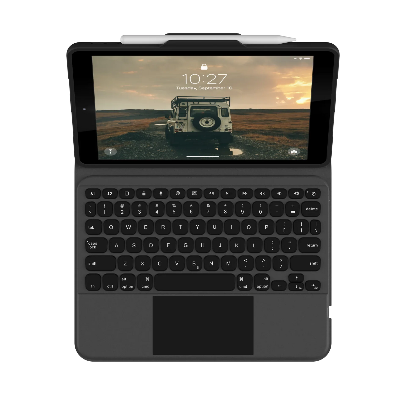 UAG Rugged Bluetooth Keyboard & Trackpad Case iPad 10.2 - Black