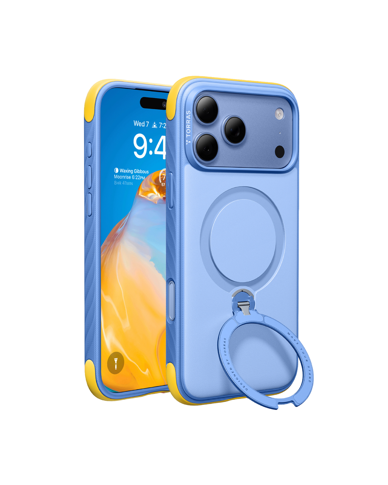 Ostand Q3 Rugg MagSafe Case iPhone 18 Pro in Light Blue - Torras