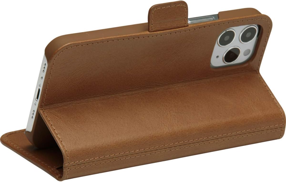 Dbramante1928 Copenhagen Slim Leather Folio Case iPhone 12 / 12 Pro - Tan