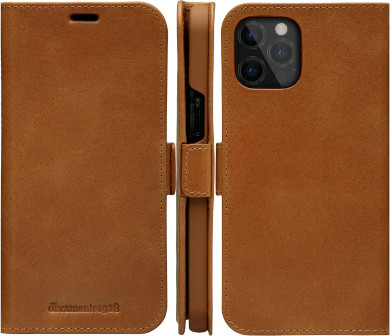 Dbramante1928 Copenhagen Slim Leather Folio Case iPhone 12 / 12 Pro - Tan