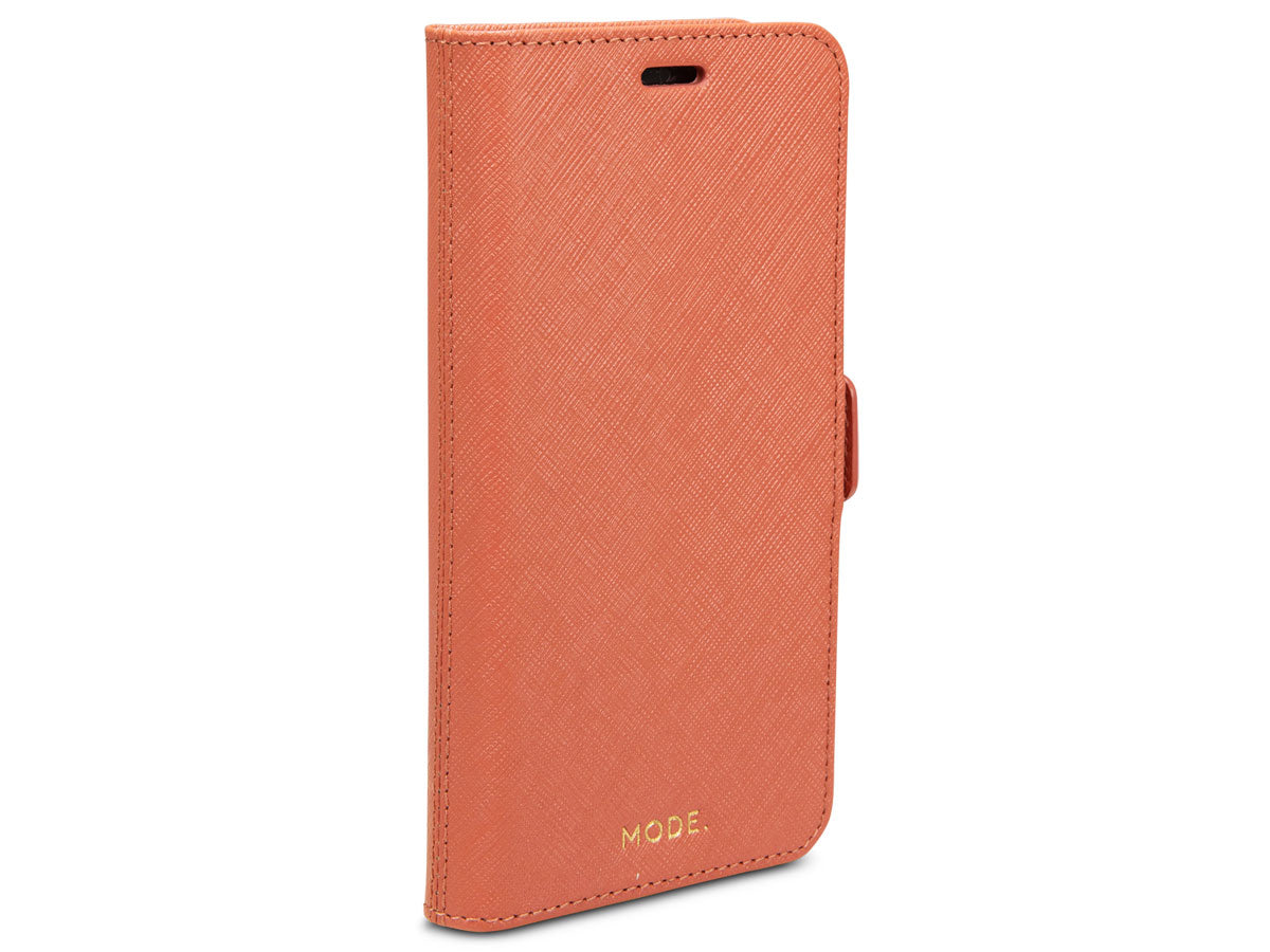 Dbramante1928 New York Leather Folio Case iPhone XS Max -Rusty Rose