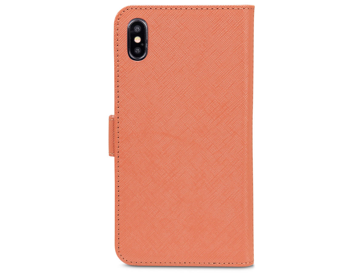 Dbramante1928 New York Leather Folio Case iPhone XS Max -Rusty Rose