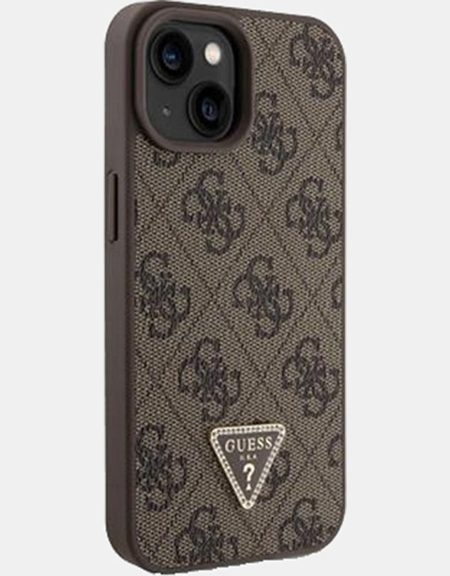 GUESS 4G Edition Protective Case iPhone 15 Standard 6.1 - Brown