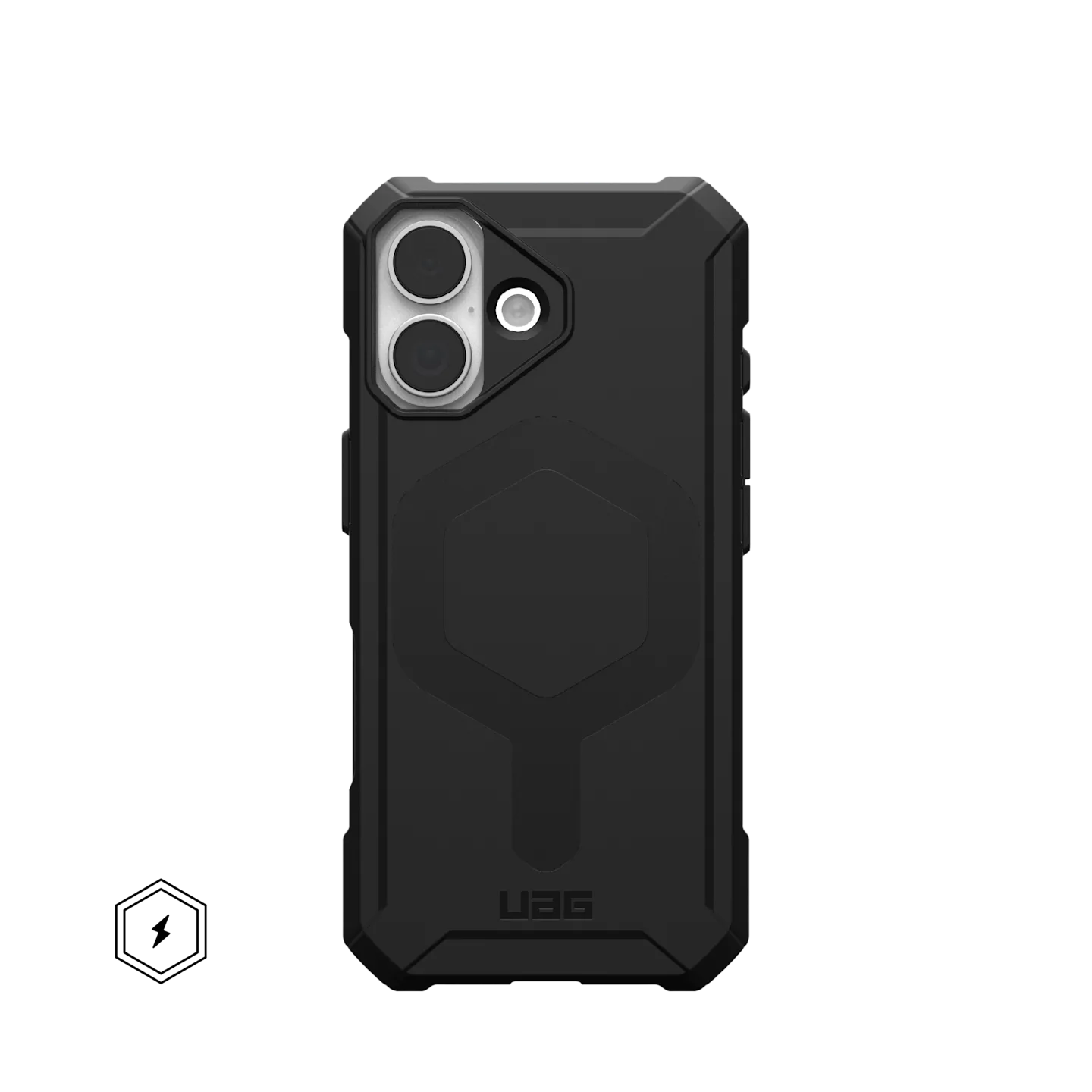 uag case for iphone 17 standard black front view