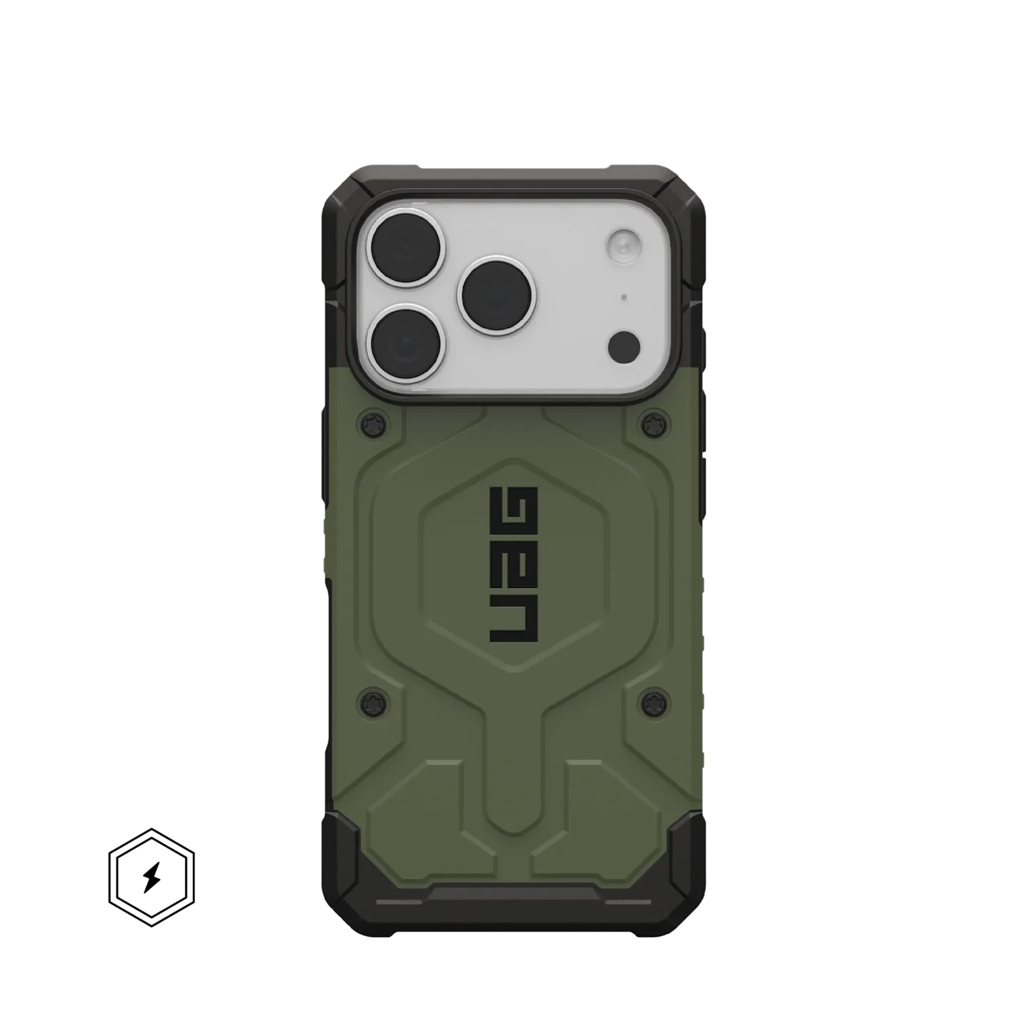 uag pathfinder case for iphone 17 pro max green front view