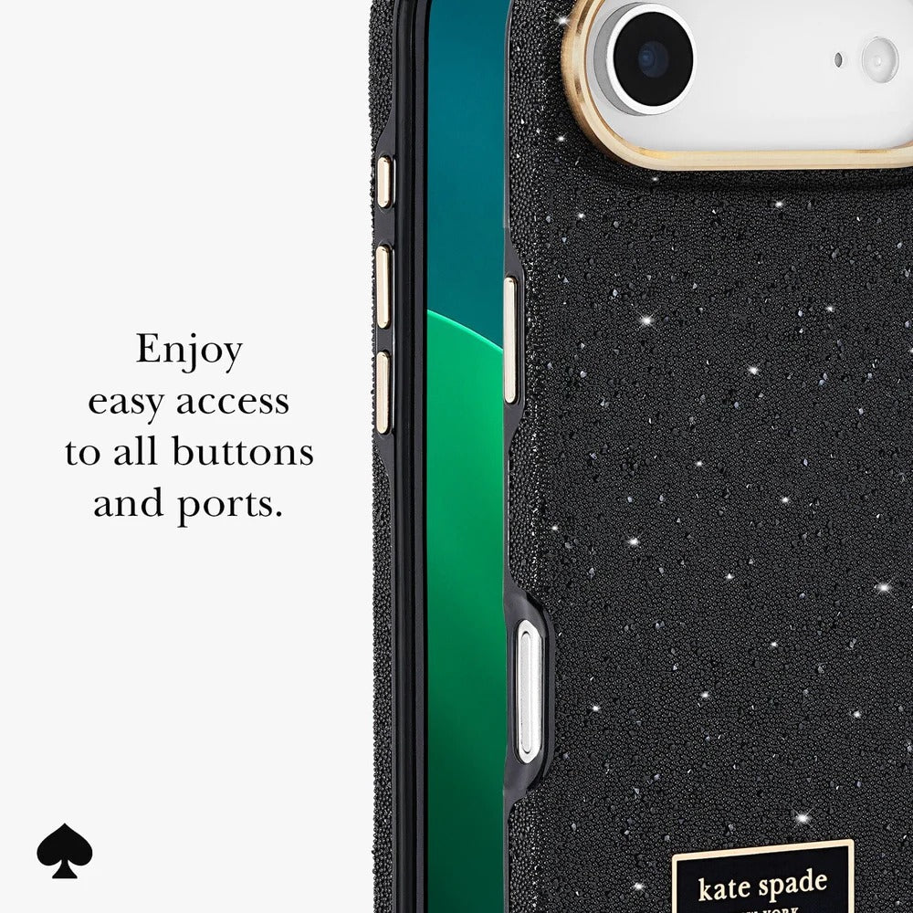 kate spade kate spade case for iphone 17 air black logo detail